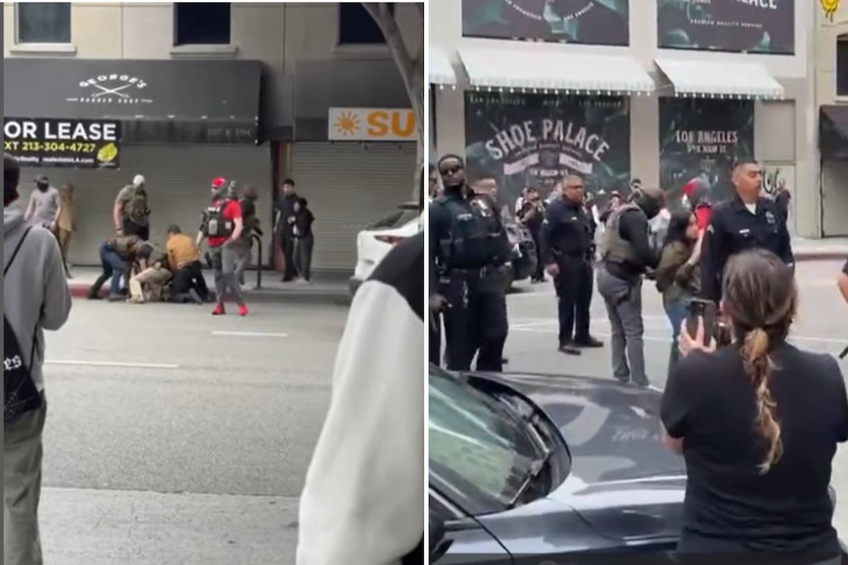 Vecinos intentaron impedir detenciones callejeras en Los Ángeles, pero no lo lograron