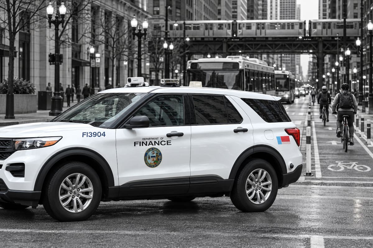 Vehículos oficiales de la ciudad de Chicago incorporan cámaras para hacer los registros a los infractores que invaden los carriles de bicicletas y autobuses