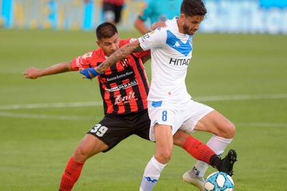 Una escena del partido entre Vélez y Patronato, de la Copa Liga Profesional, que emiten conjuntamente Fox Sports Premium y TNT Sports.