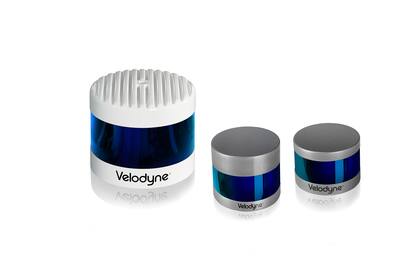 Velodyne Lidar's Alpha Prime, Ultra Puck and Puck lidar sensors, used by Visimind Group for multiple products and solutions. Photo credit: Velodyne Lidar