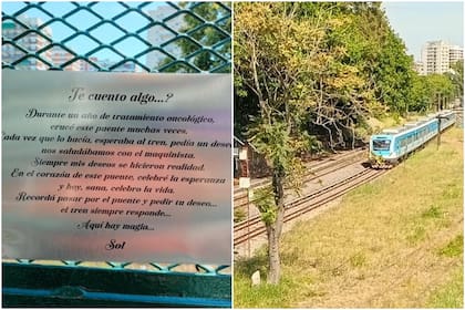 Venció el cáncer, dejó una placa en el puente que cruzaba todos los días y se volvió viral