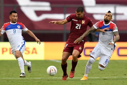 Venezuela-Chile, en un partido luchado