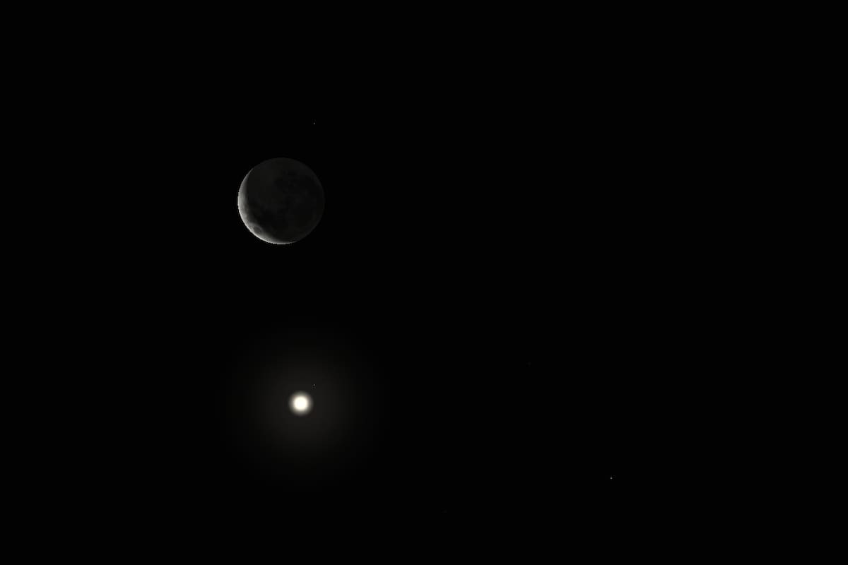 Venus y la Luna, un juego sutil en el cielo de febrero