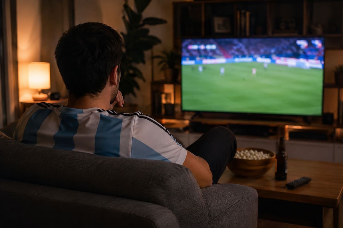 Ver los partidos de la selección argentina en soledad: la explicación de la psicología (Foto: imagen ilustrativa con IA)