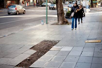 Postal de las veredas en Belgrano