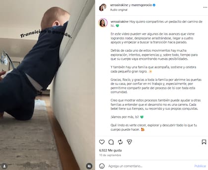 Verónica Aira, la kinesióloga que acompaña a Isidro, dio detalles del proceso que realizan (Foto: Instagram @veroairakine)