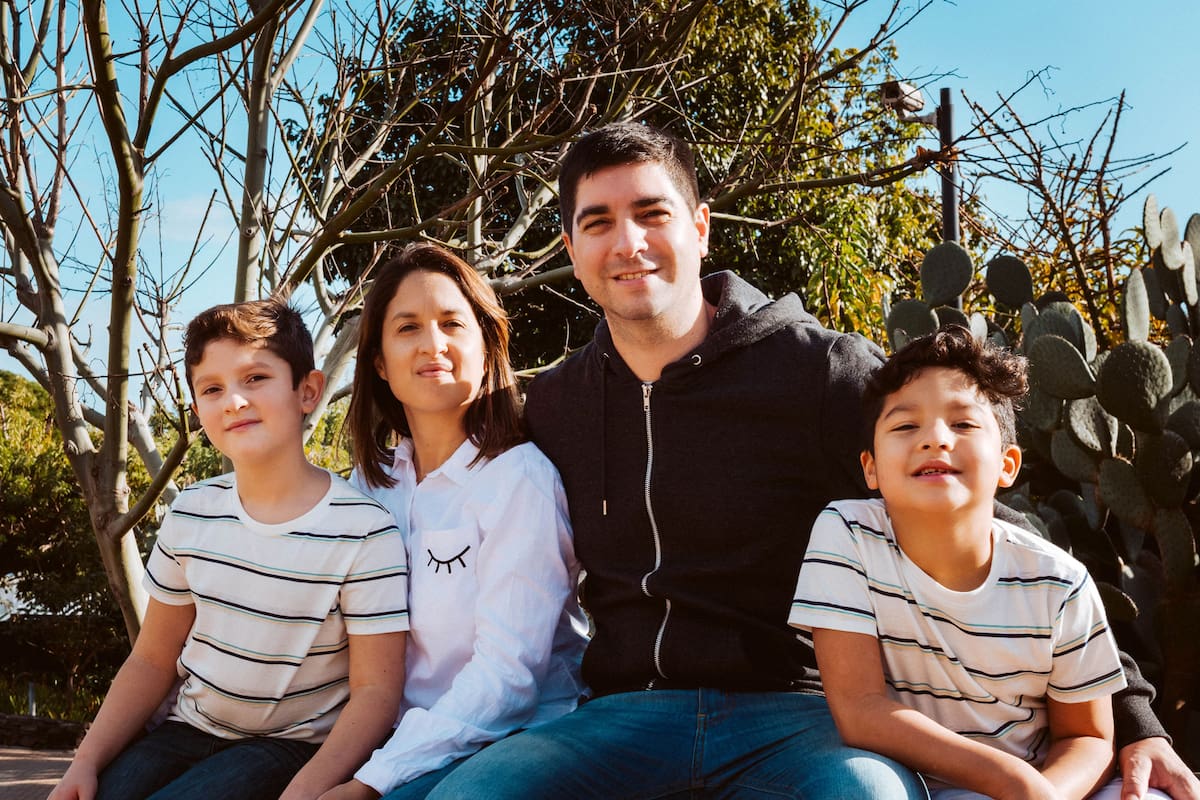 Verónica Ayala y su familia. En 2012 sufrió un secuestro.