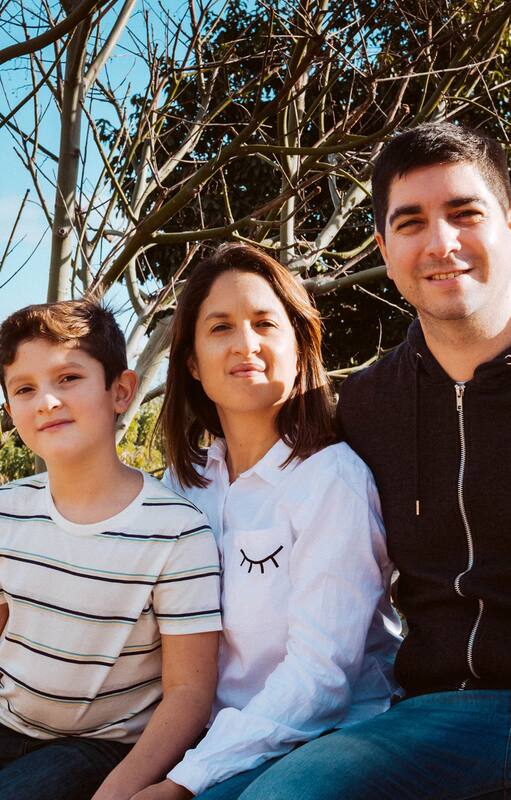 Verónica Ayala y su familia. En 2012 sufrió un secuestro.
