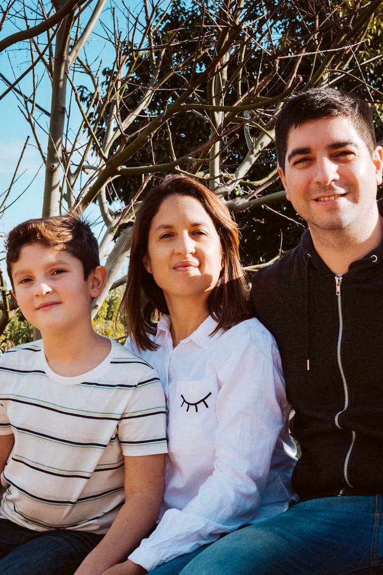 Verónica Ayala y su familia. En 2012 sufrió un secuestro.