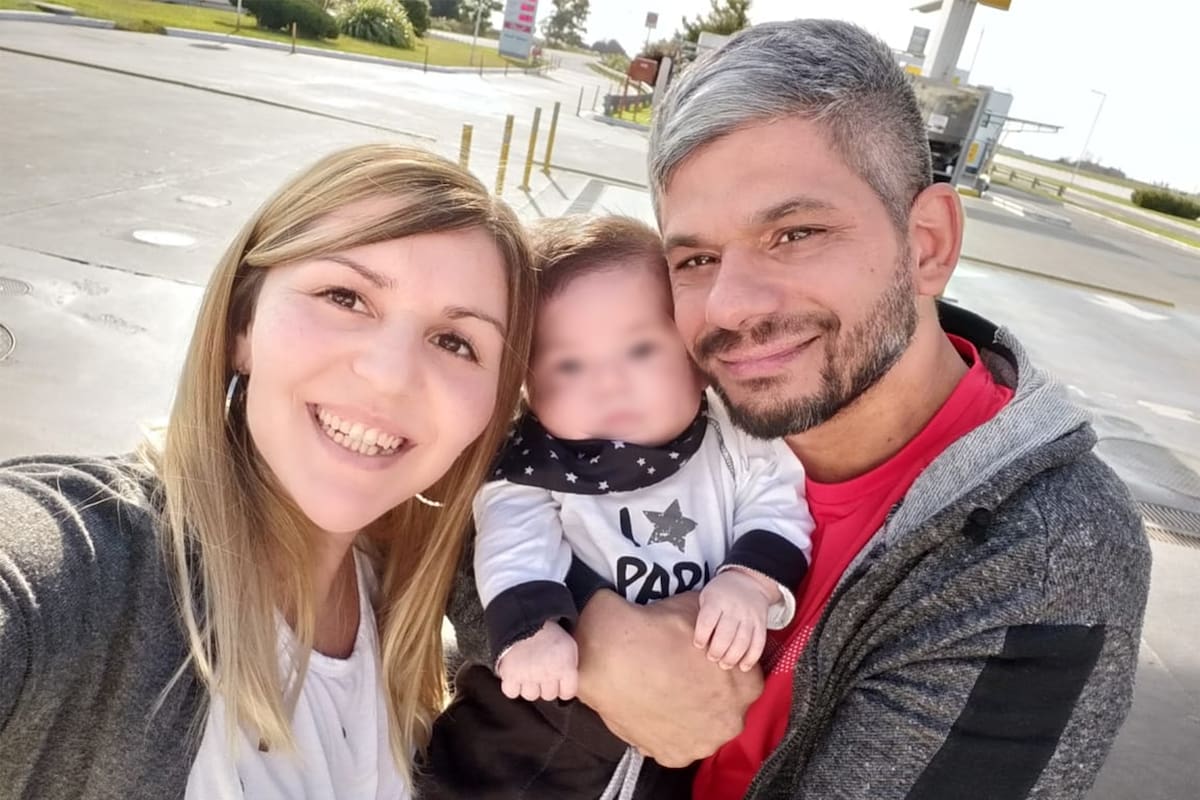 Verónica Fernández, Salvador y Adrián Albanese, poco antes del brutal homicidio