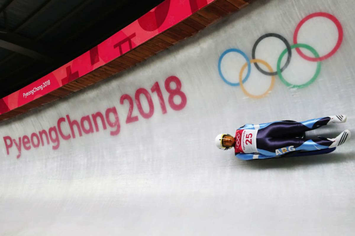 Verónica Ravvena, la atleta argentina de 19 años, debutó en luge en Pyeongchang