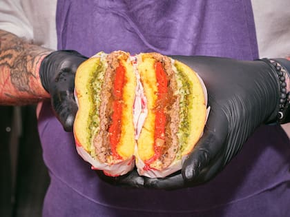 Versión "aplastada" del choripan de Pin Pan