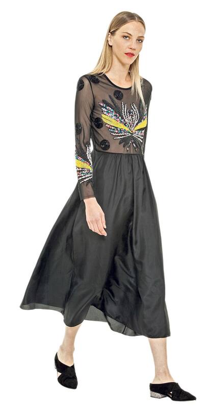 Vestido de gasa bordado