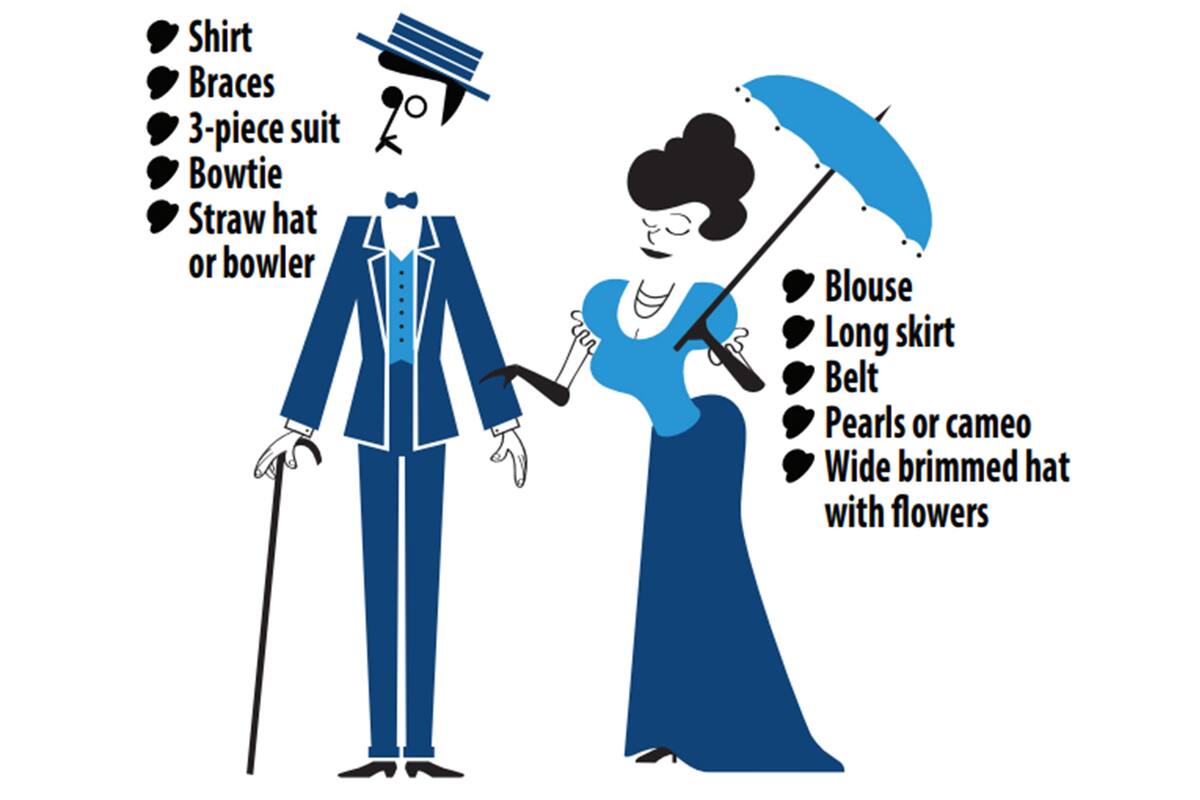 Vestimenta típica de los personajes de la novela para disfrazarse en casa