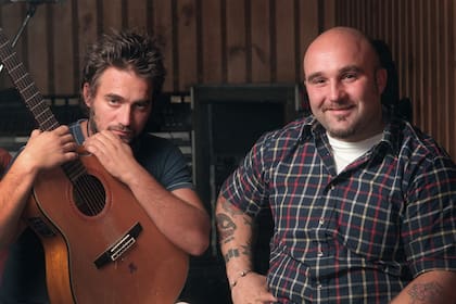 Vicentico y Flavio en una entrevista en 1997