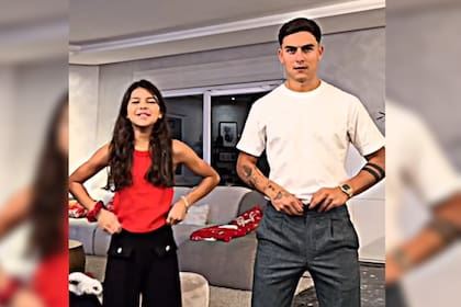 Vicky Paredes y Paulo Dybala se sumaron a un popular baile (Captura video)