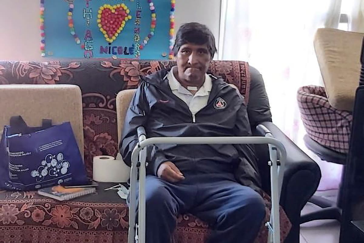 Víctor Salili, de 52 años, está en rehabilitación desde septiembre del año pasado