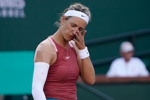 Victoria Azarenka se mostró muy consternada en Indian Wells por la invasión de Rusia a Ucrania, pero ahora no podrá disputar una exhibición a beneficio por su nacionalidad bielorrusa