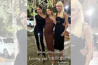 Victoria, Eva y Zanna posan en la noche de fiesta en Miami