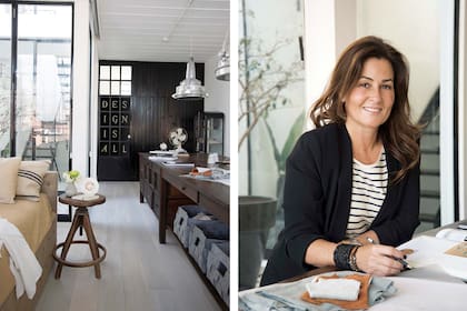 Victoria García Baltar, cuando nos recibió en su estudio de diseño de interiores.
