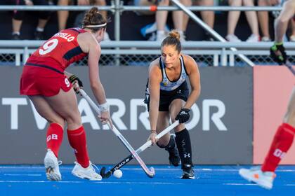 Victoria Manuele debutó en Las Leonas en el partido ante Gran Bretaña y definió uno de los shootouts a pura fantasía