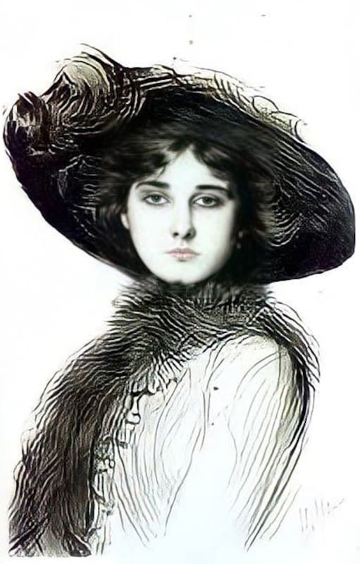 Victoria retratada en la época de su casamiento. Había conocido a Monaco en 1907.