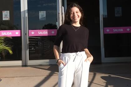 Victoria Rojas, en la Biblioteca Pública de Posadas