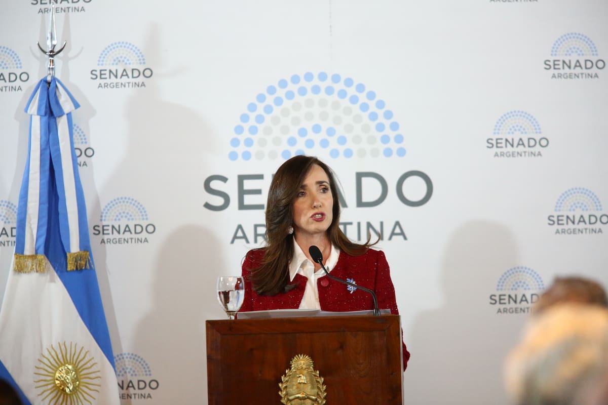 Victoria Villarruel en el acto por el Día internacional de conmemoración y homenaje a las víctimas del terrorismo, en el Senado