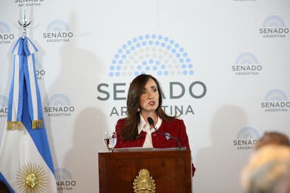 Victoria Villarruel en el acto por el Día internacional de conmemoración y homenaje a las víctimas del terrorismo, en el Senado