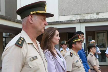 Victoria Villarruel en el Instituto Social Militar Dámaso Centeno