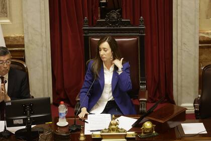 Victoria Villarruel, en el Senado de la Nación