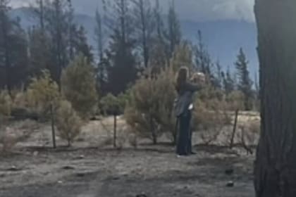 Victoria Villarruel en la zona de Epuyén, en Chubut