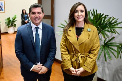 Victoria Villarruel estuvo con Marcelo Orrego en San Juan a inicios de septiembre