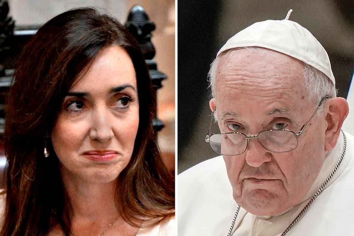 Victoria Villarruel y el papa Francisco