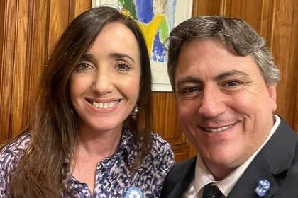 Victoria Villarruel y Francisco Paoltroni