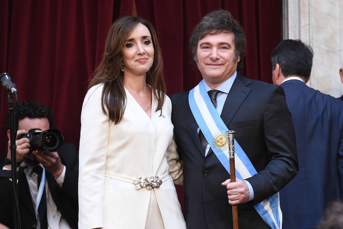 Victoria Villarruel y Javier Milei, en el Congreso