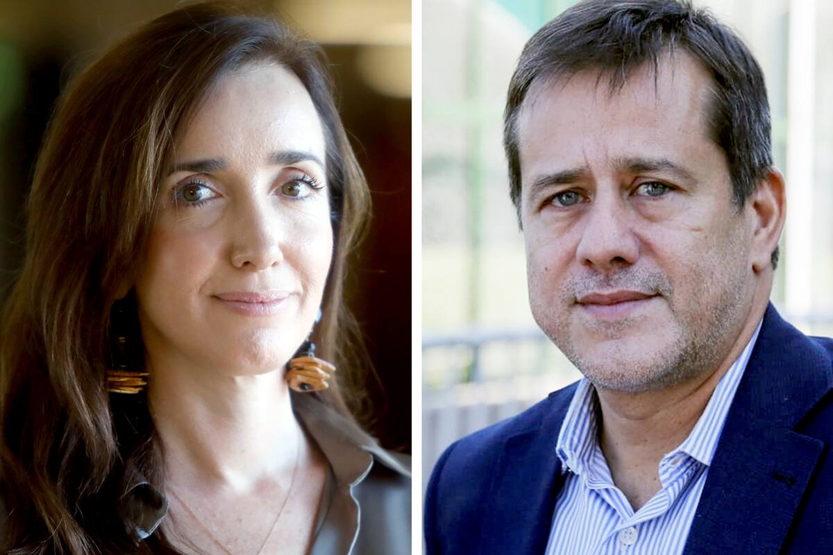 Victoria Villarruel y Mariano Recalde