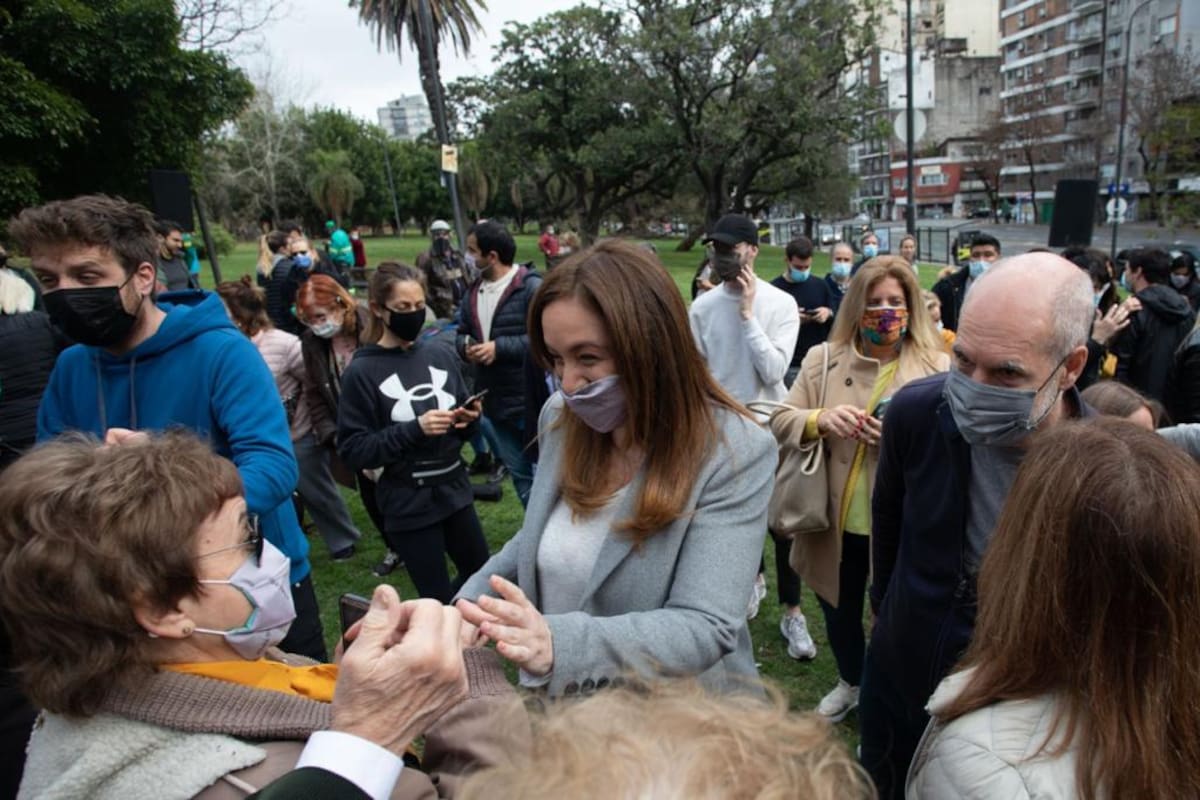 Vidal y Larreta, en el Parque Las Heras