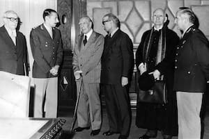 Videla, Borges y Sabato en la Casa Rosada en abril de 1976
