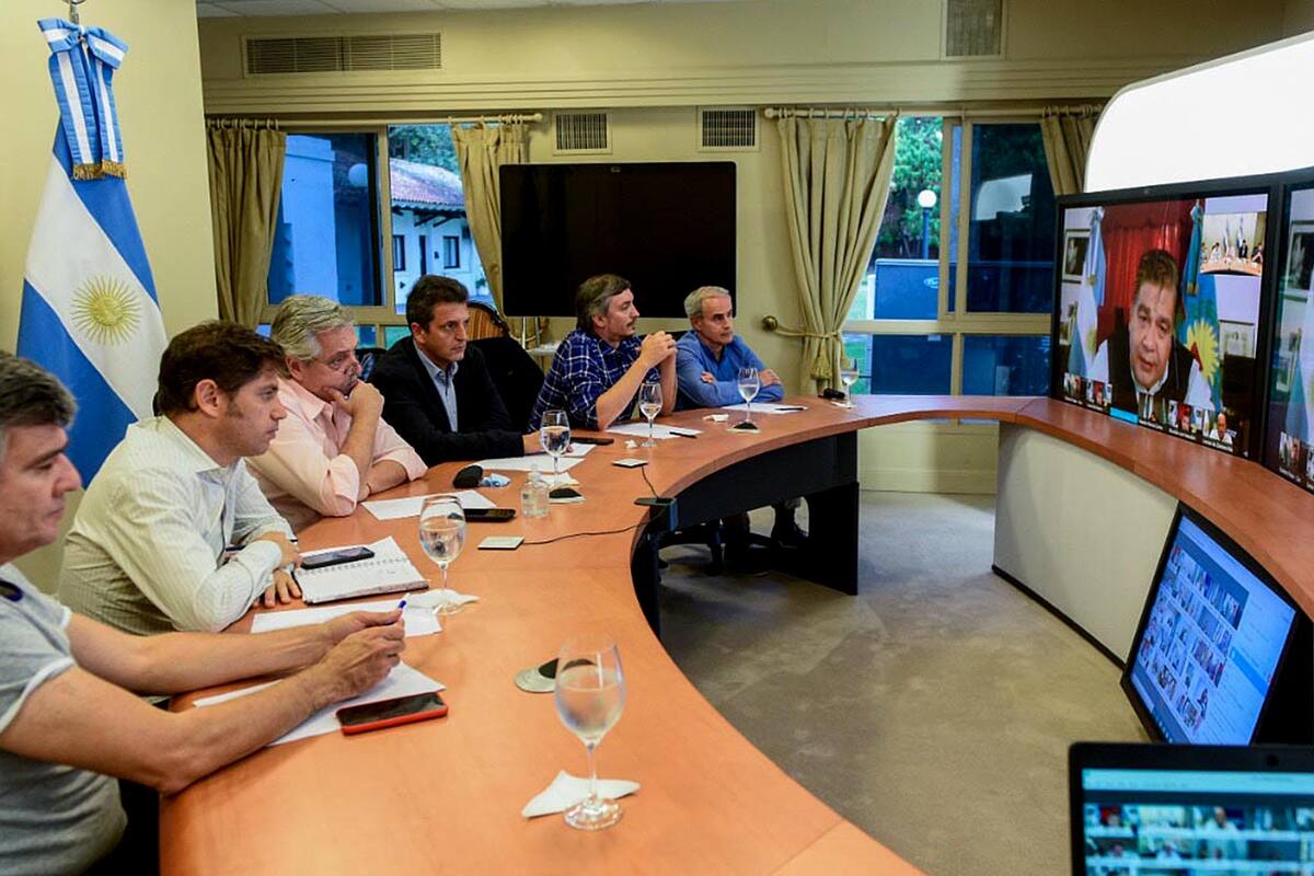 Videoconferencia del presidente Alberto Fernández con intendentes de la provincia