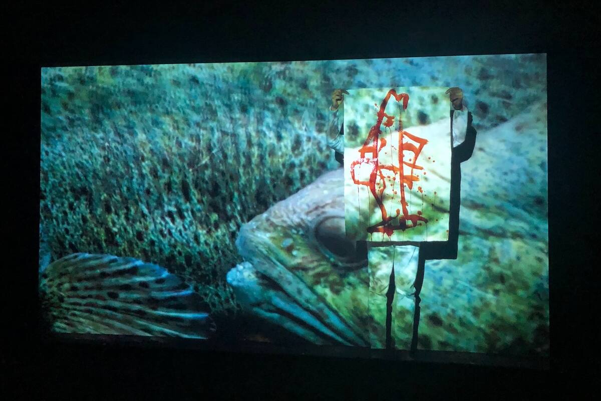 Videoinstalación de Joan Jonas en el Museo Thyssen, que inauguró una muestra dedicada a la artista estadounidense