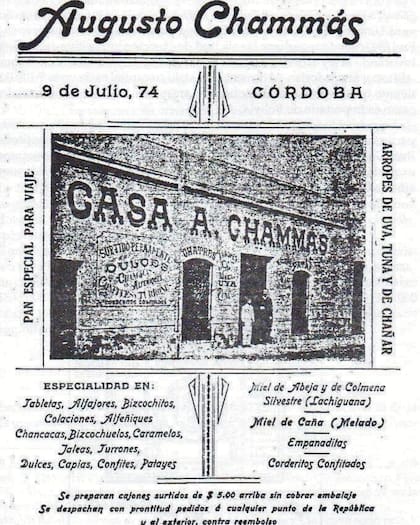 Vieja publicidad de la marca, siempre concentrada en su fundador.