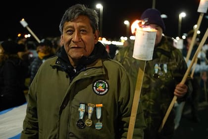 Vigilia en recuerdo de la guerra de Malvinas, en Río Grande, Tierra del Fuego