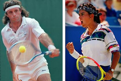 Guillermo Vilas y Gabriela Sabatini, el mejor en varones y la mejor en mujeres del tenis argentino de todos los tiempos