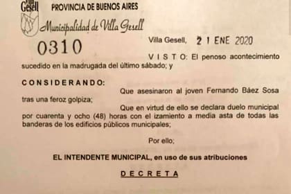 Villa Gesell decretó 48 horas de duelo por el crimen de Fernando Báez Sosa