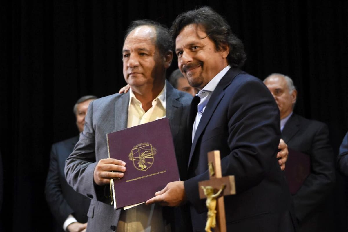 Villada, con Sáenz, cuando asumió como ministro de Gobierno de Salta
