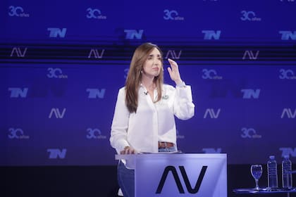 Villarruel, durante el debate de vicepresidentes