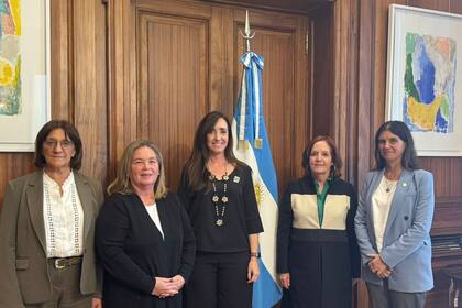 Villarruel, junto a las senadoras Vigo y Silva, y las juezas Susana Medina y Teresa Day