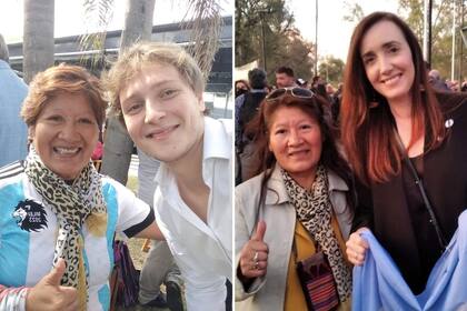 Vilma Bedia con Iñaki Gutiérrez y Victoria Villarruel