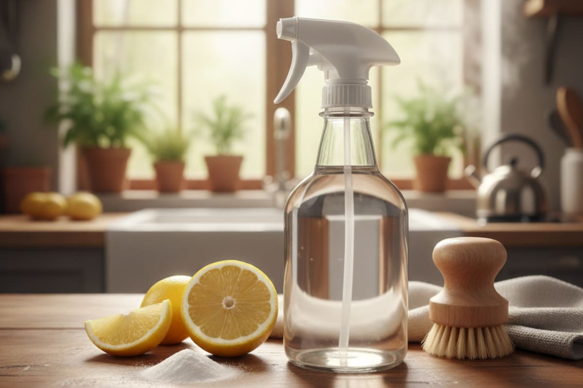 Vinagre y sal, la fórmula secreta para la limpieza del hogar (Foto: Ilustrativa IA)